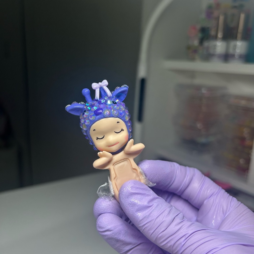 Cute Baby Figurine with Blue Hat